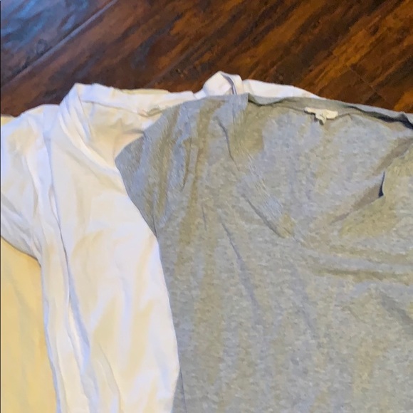 Set of 5 vneck tees,pink,gray,white,green,yellow - Picture 3 of 5